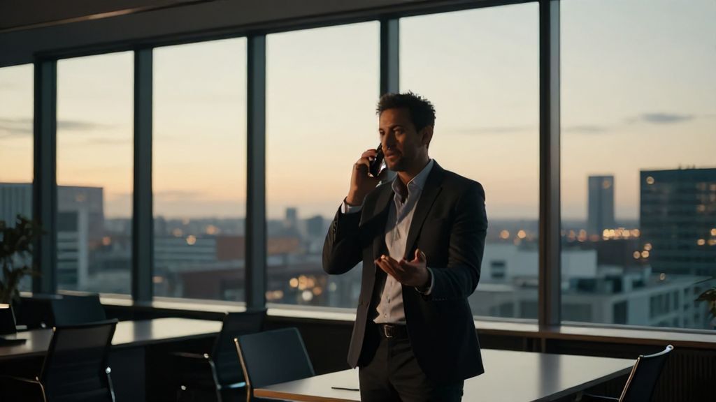 Persönlicher Finanzmentor in einer warmen Büroumgebung bei der Beratung